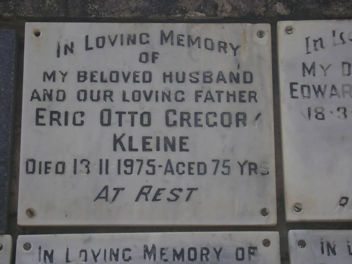 KLEINE Eric Otto Gregory -1975