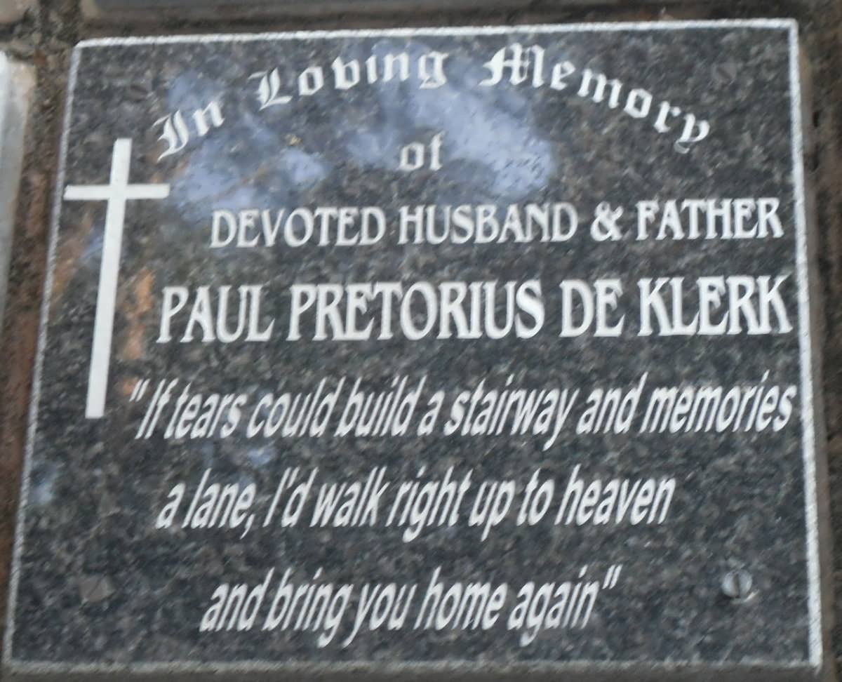 KLERK Paul Pretorius, de