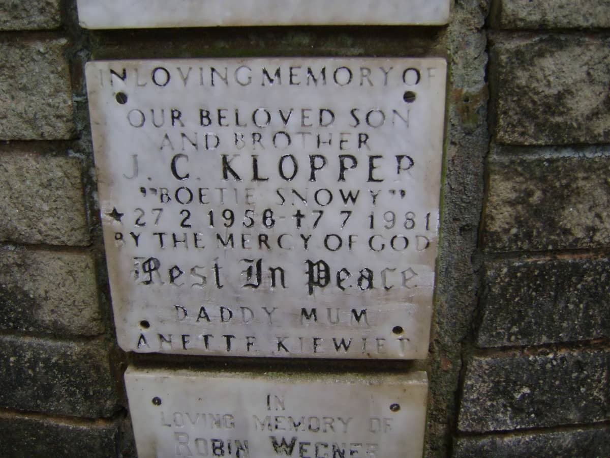 KLOPPER J.C. 1958-1981