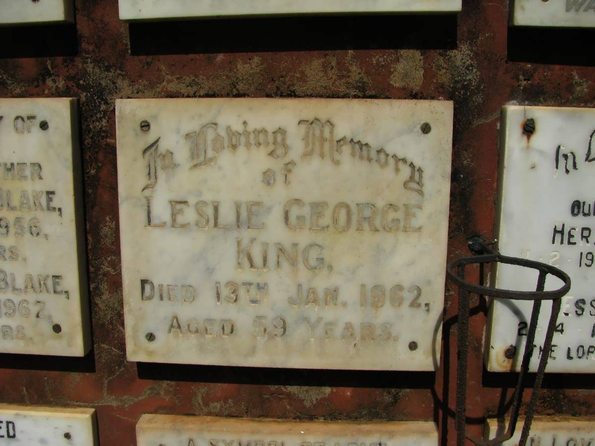 KING Leslie George -1962