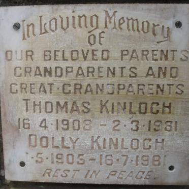 KINLOCH Thomas 1908-1981 &amp; Dolly 1905-1981