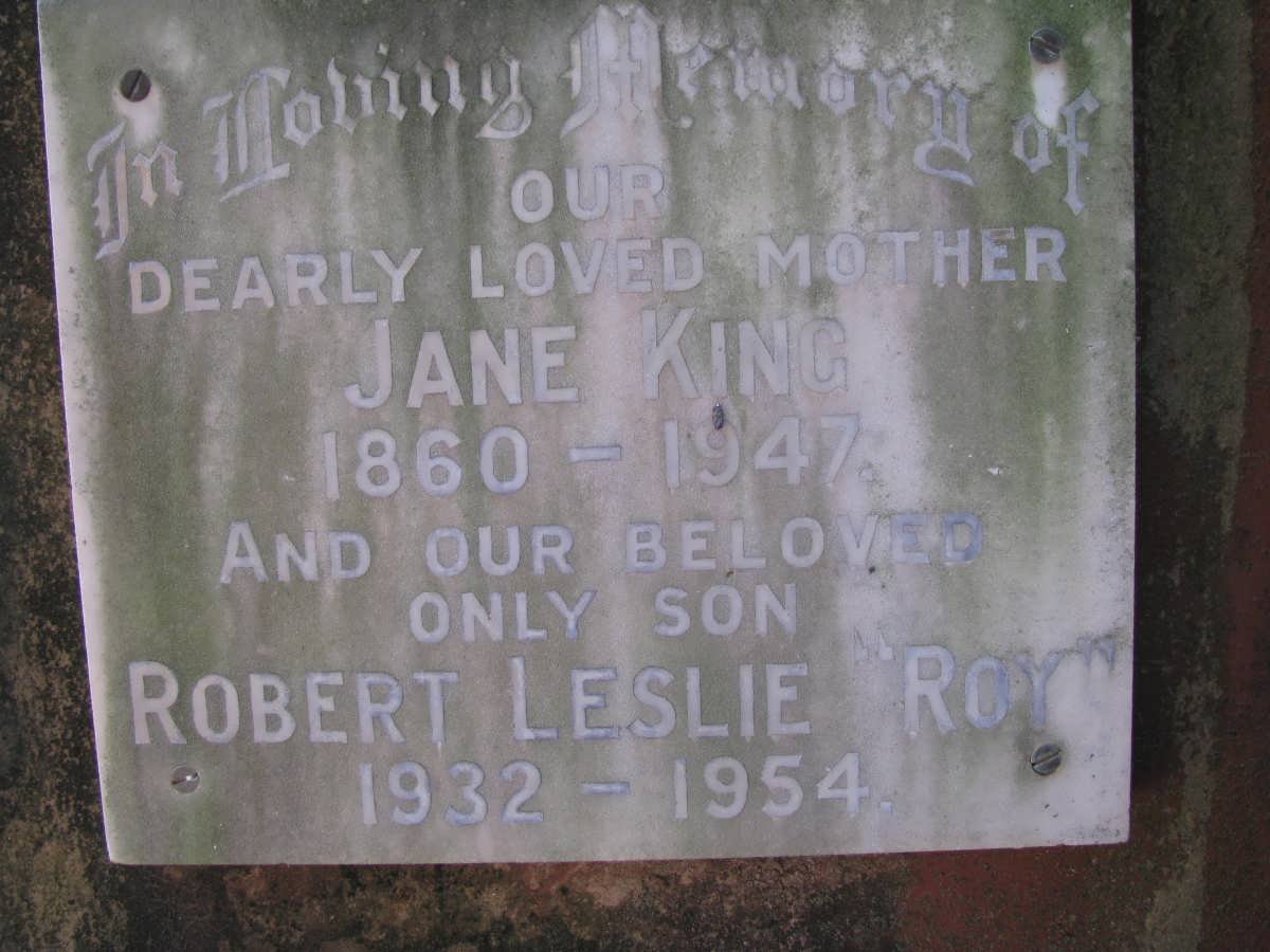 KING Jane 1860-1947 :: LESLIE Robert 1932-1954
