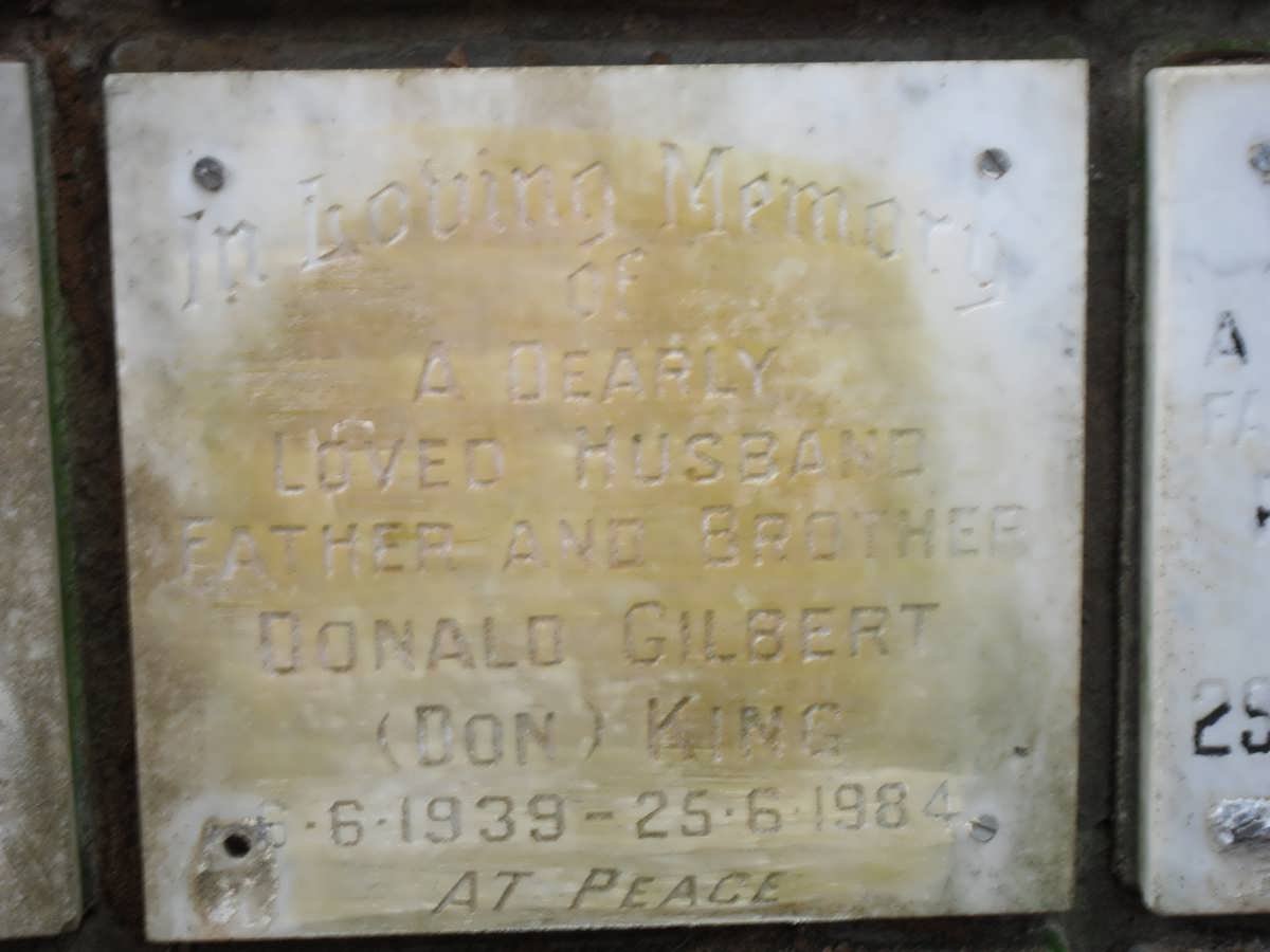 KING Donald Gilbert 1939-1984