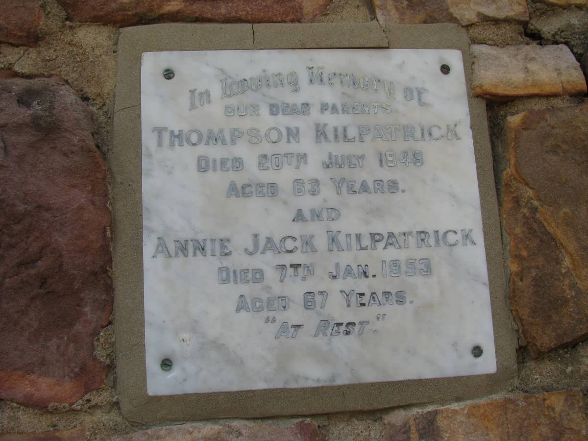 KILPATRICK Thompson -1948 &amp; Annie Jack -1953