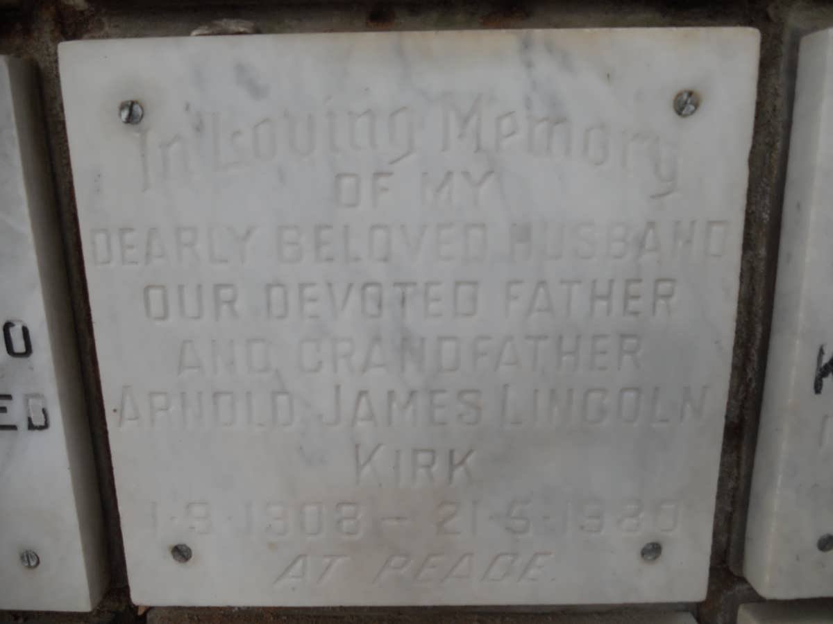 KIRK Arnold James Lincoln 1908-1980