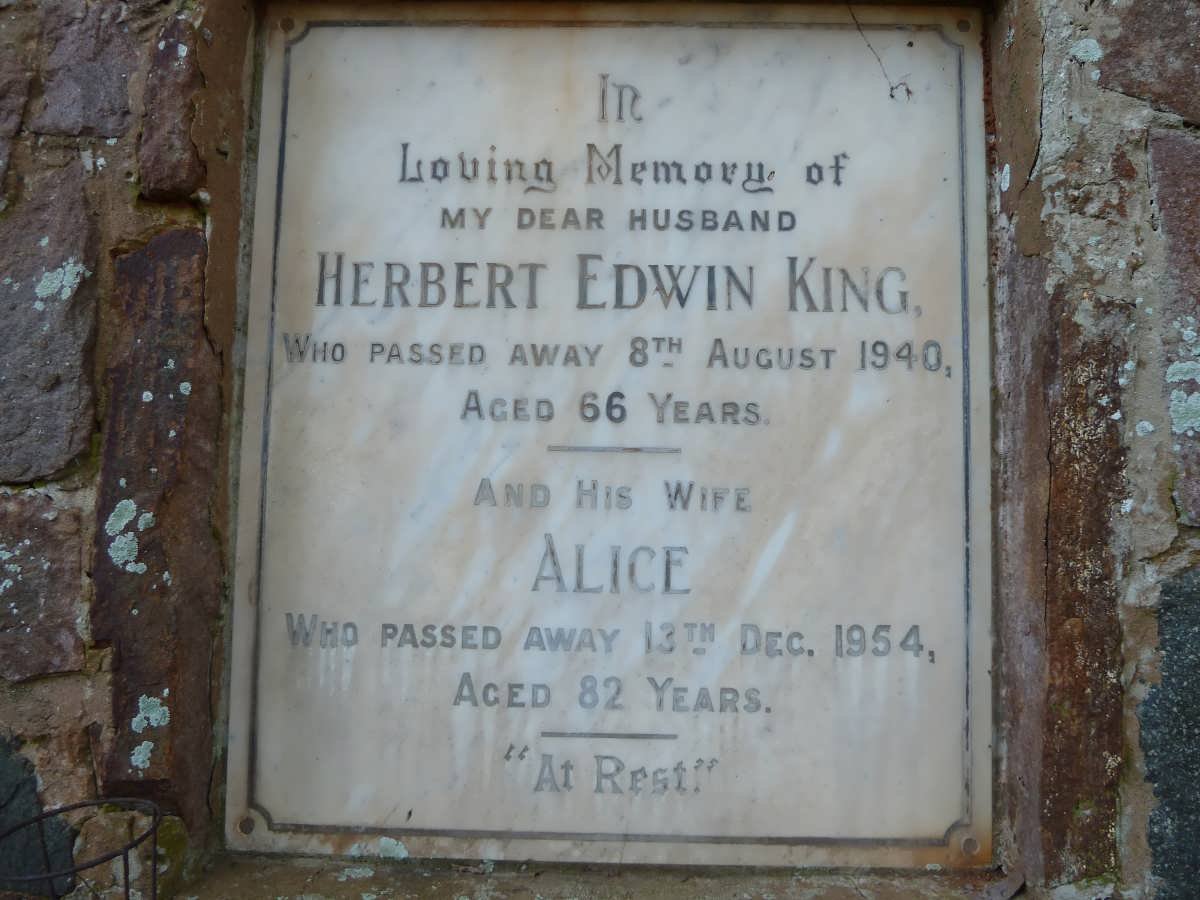 KING Herbert Edwin -1940 &amp; Alice -1954