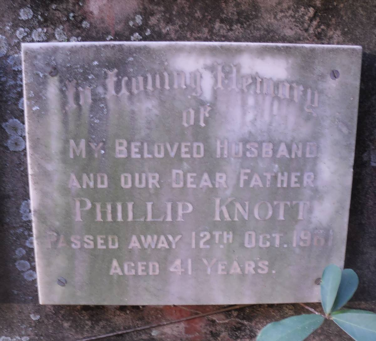 KNOTT Phillip -1961