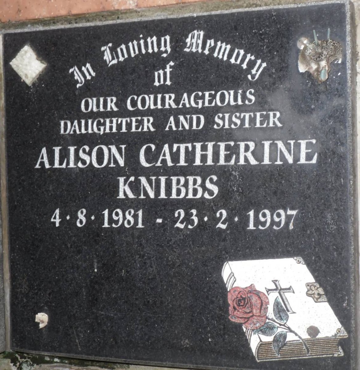KNIBBS Alison Catherine 1981-1997