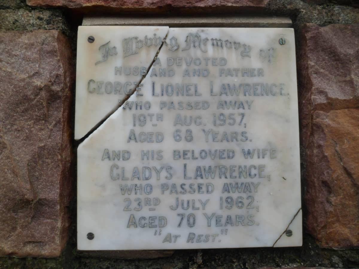 LAWRENCE George Lionel -1957 &amp; Gladys -1962