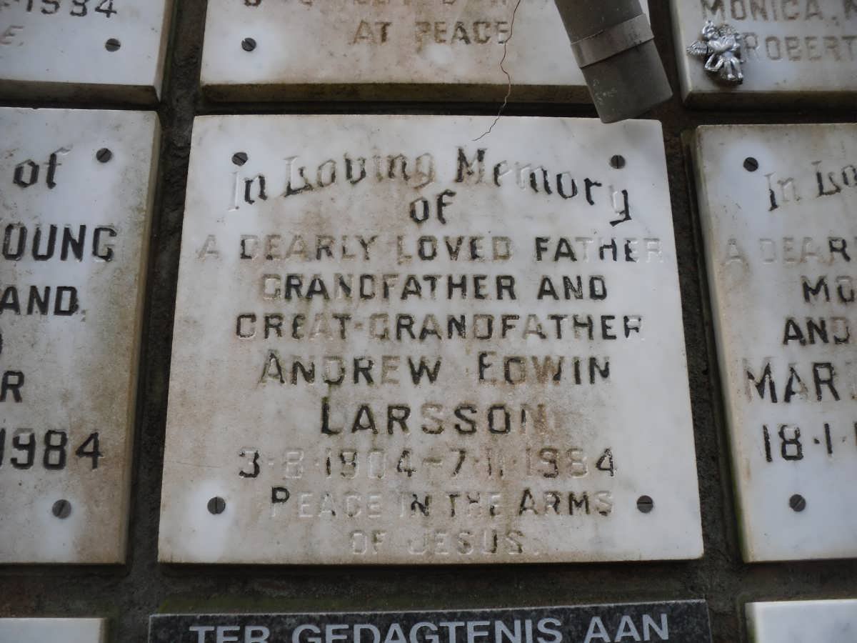 LARSSON Andrew Edwin 1904-1984