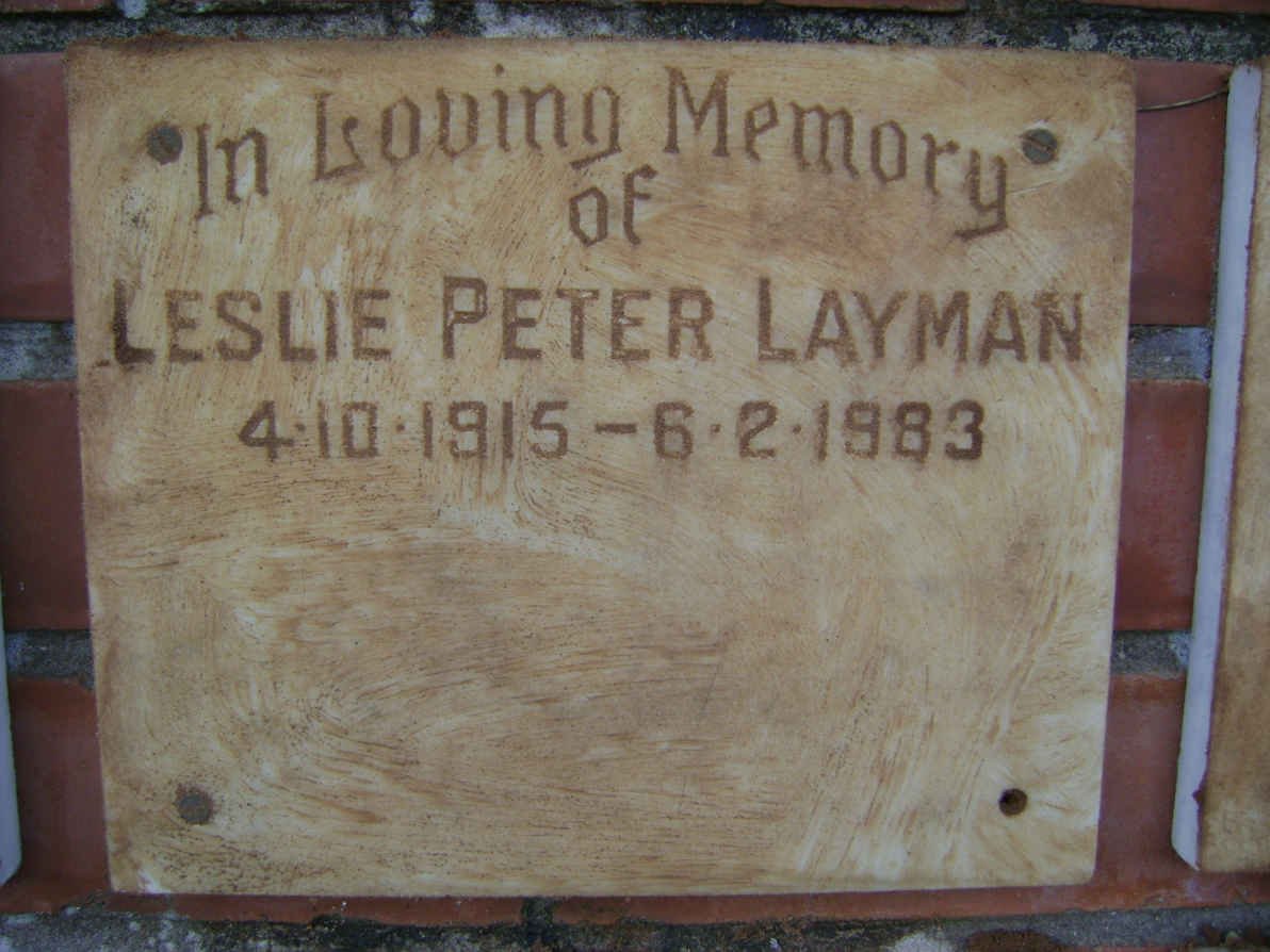 LAYMAN Leslie Peter 1915-1983