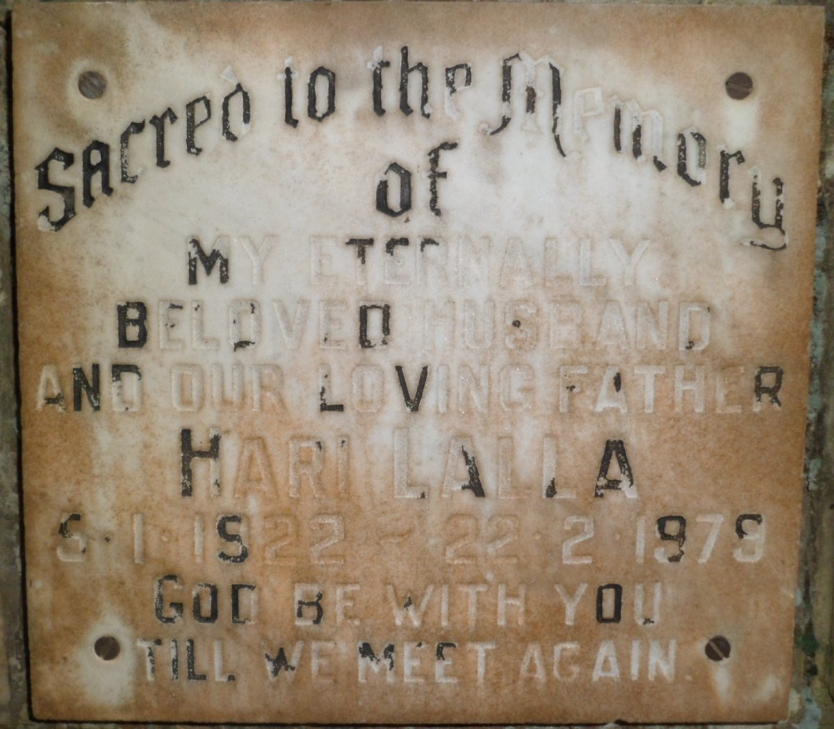 LALLA Hari 1922-1979