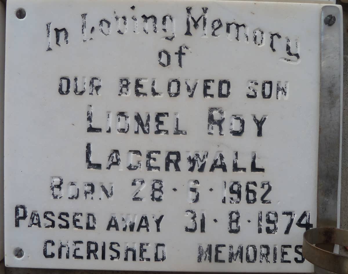 LAGERWALL Lionel Roy 1962-1974