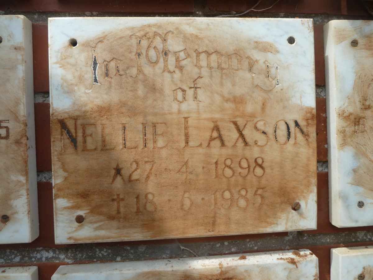 LAXSON Nellie 1898-1985