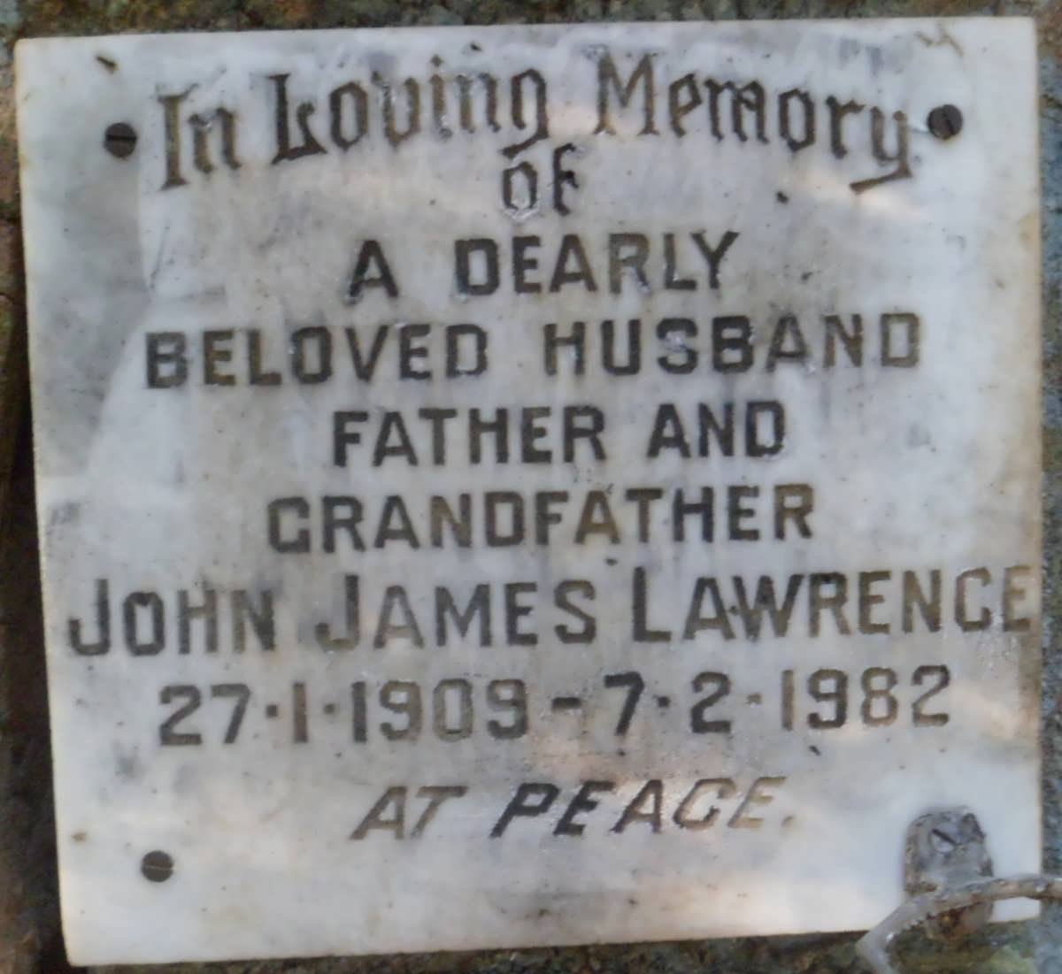 LAWRENCE John James 1909-1982