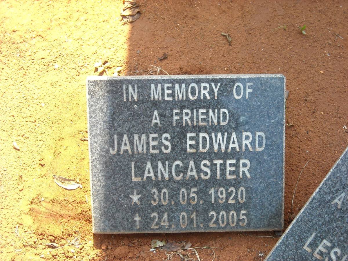 LANCASTER James Edward 1920-2005