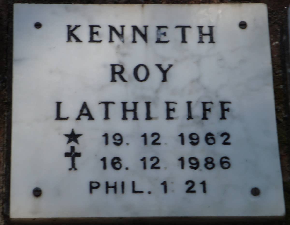 LATHLEIFF Kenneth Roy 1962-1986
