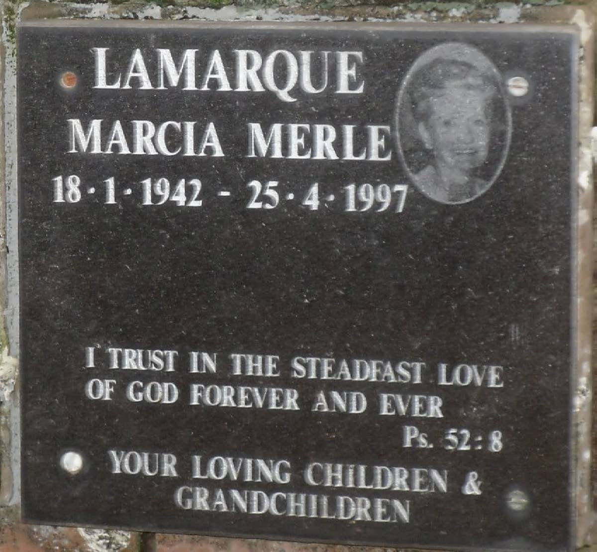 LAMARQUE Marcia Merle 1942-1997
