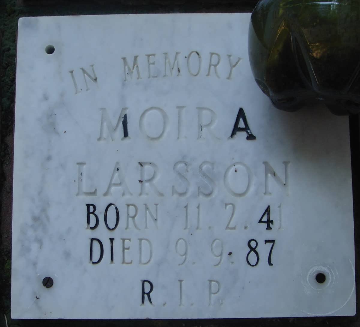 LARSSON Moira 1941-1987