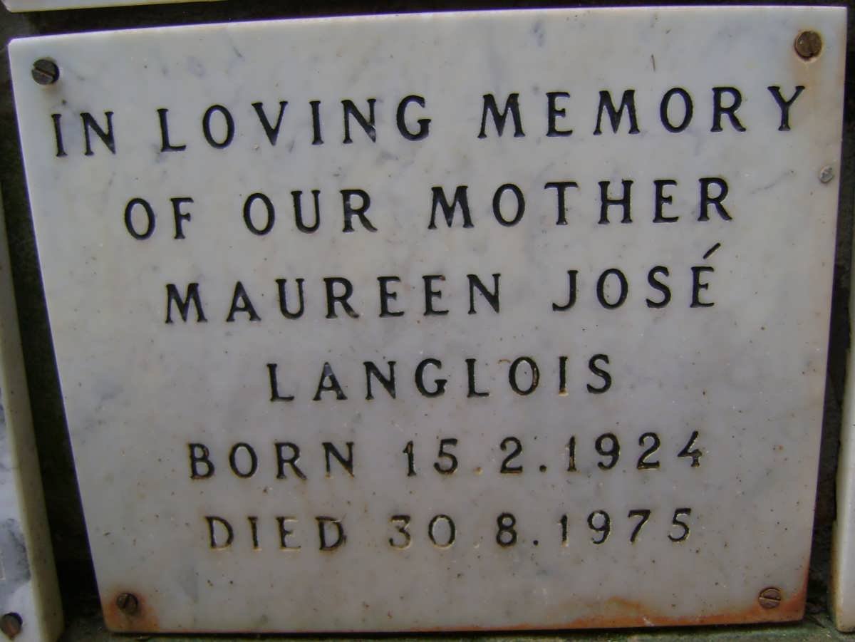 LANGLOIS Maureen Jose 1924-1975