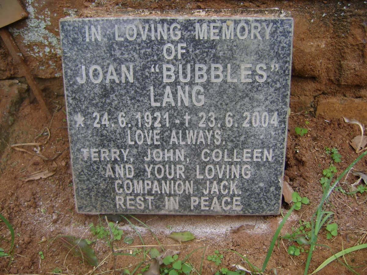 LANG Joan 1921-2004
