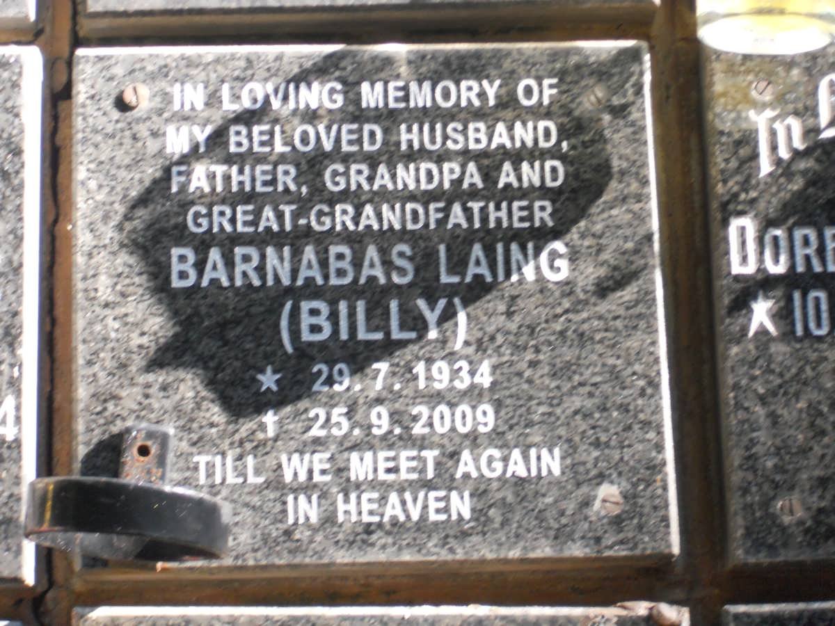LAING Barnabas 1934-2009