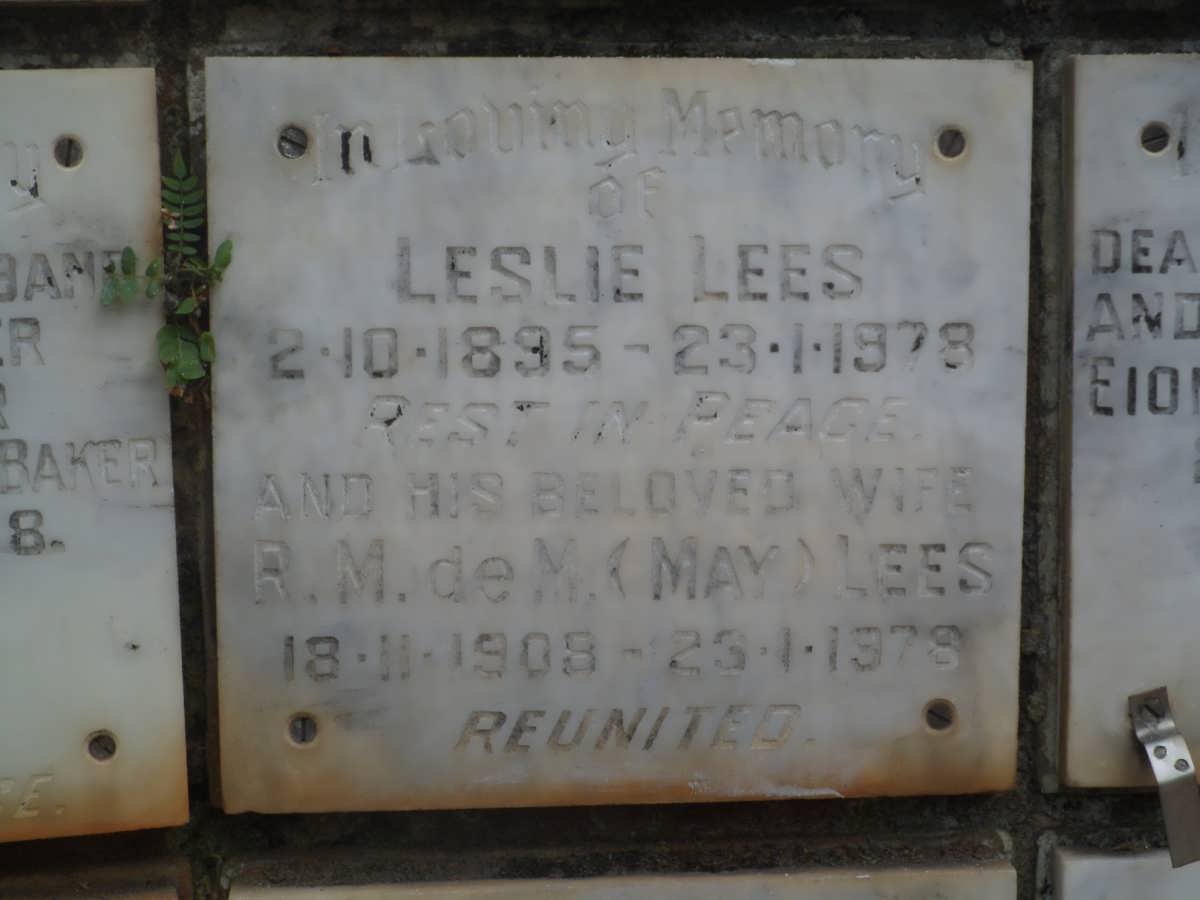 LEES Leslie 1895-1978 &amp; R.M. de M. 1908-1978