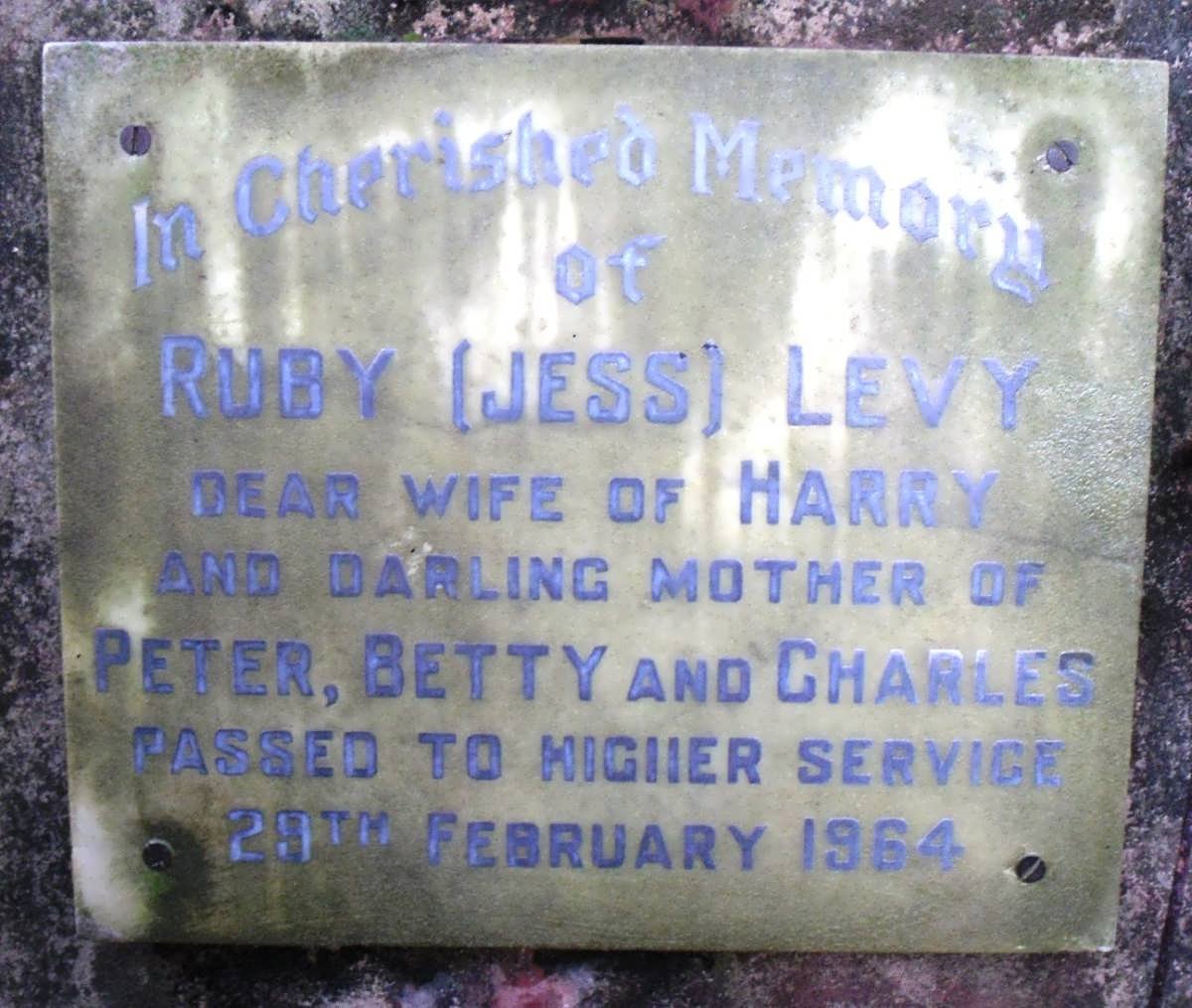 LEVY Ruby -1964