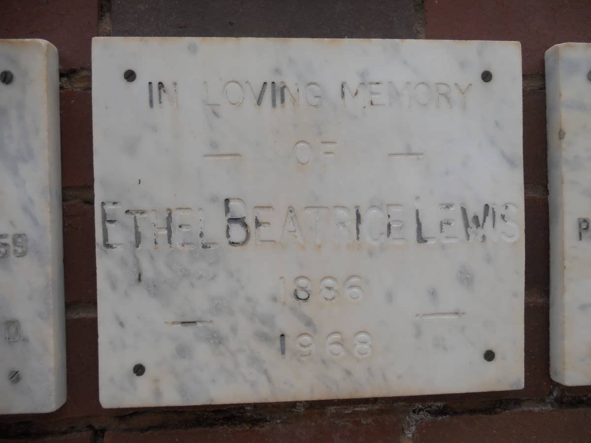 LEWIS Ethel Beatrice 1886-1968