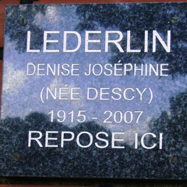 LEDERLIN Denise Josephine nee DESCY 1915-2007