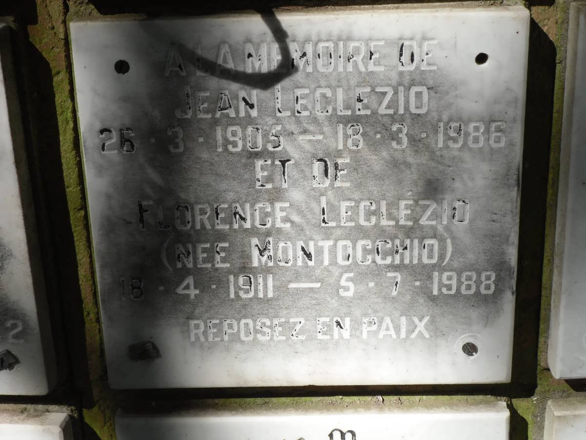 LECLEZIO Jean 1905-1986 &amp; Florence MONTOCCHIO 1911-1988