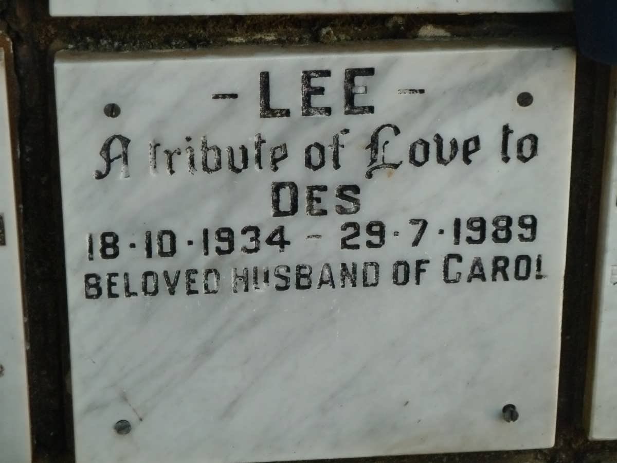 LEE Des 1934-1989