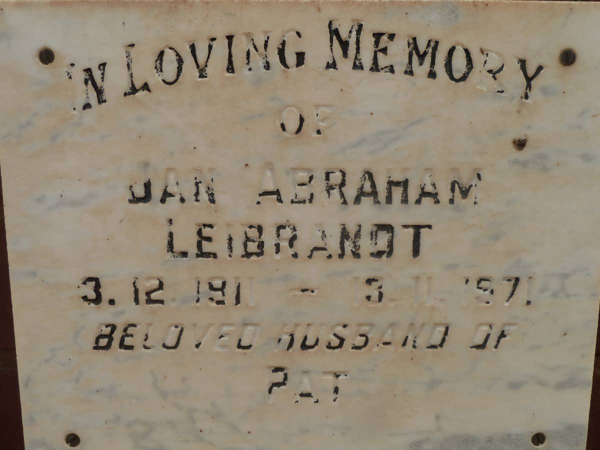 LEIBRANDT Jan Abraham 1911-1971