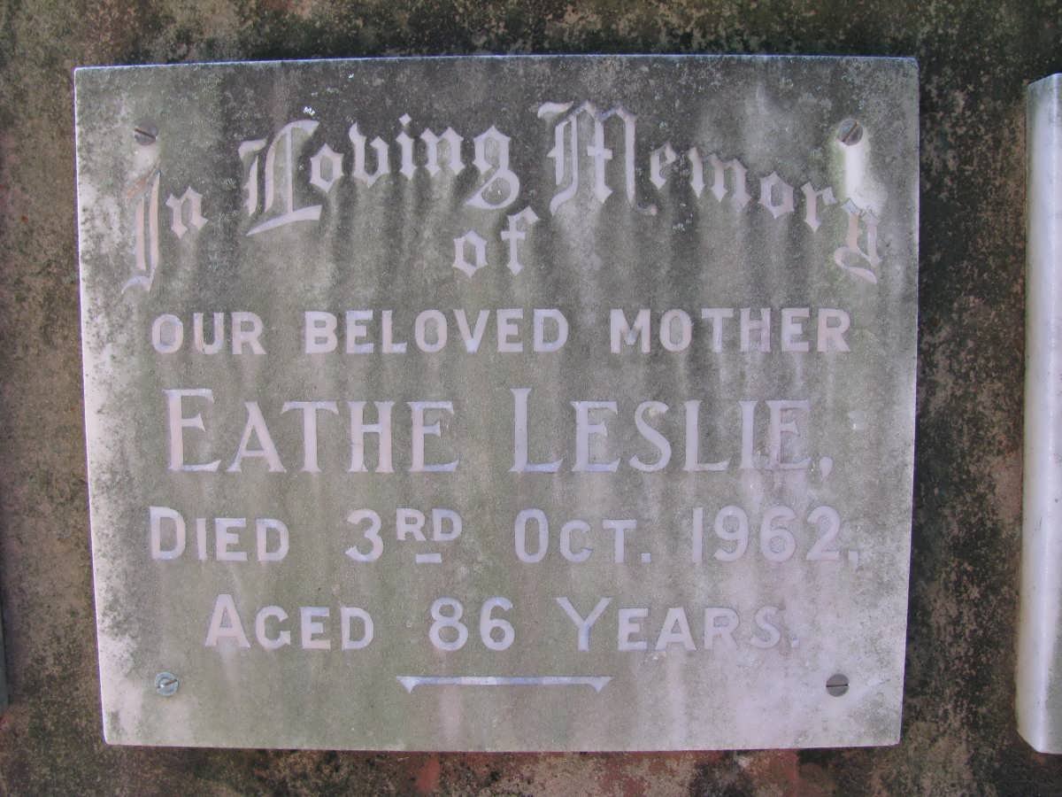 LESLIE Eathe -1962