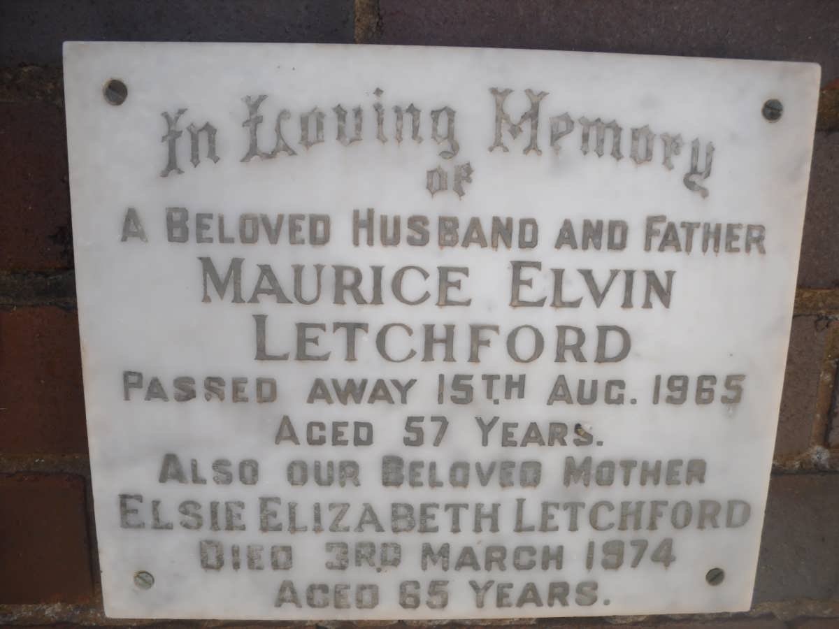 LETCHFORD Maurice Elvin -1965