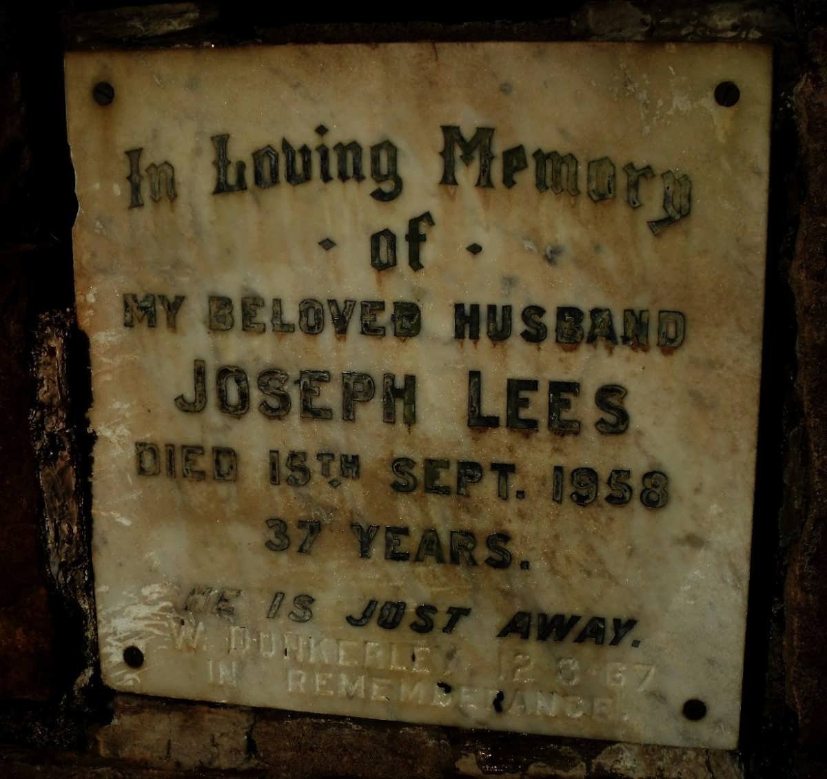 LEES Joseph -1958::DUNKERLEY Walter -1967