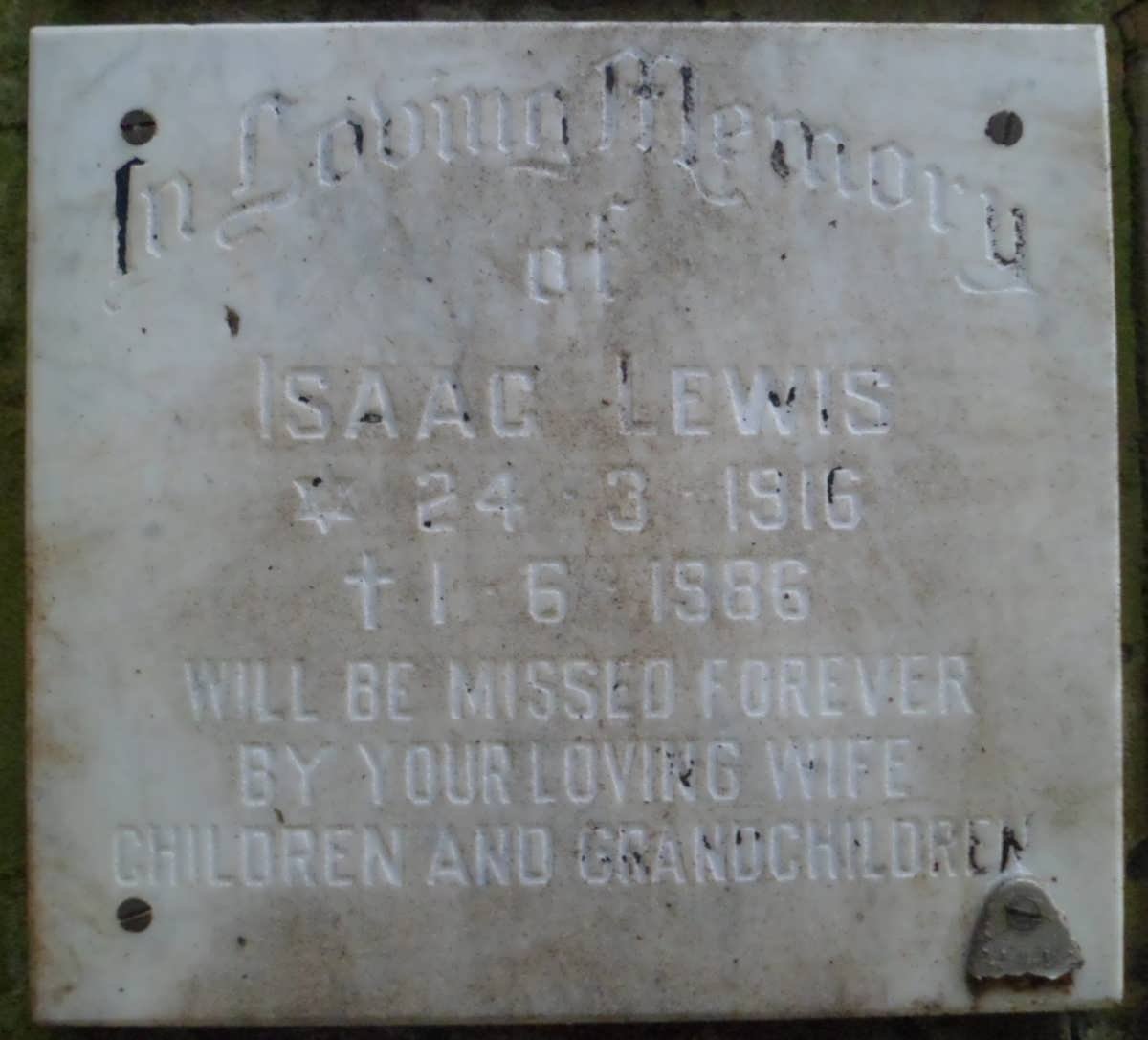 LEWIS Isaac 1916-1986