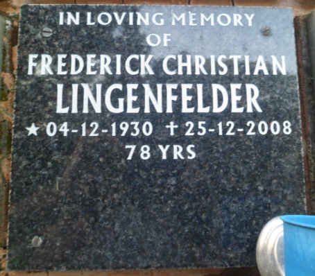 LINGENFELDER Frederick Christian 1930-2008