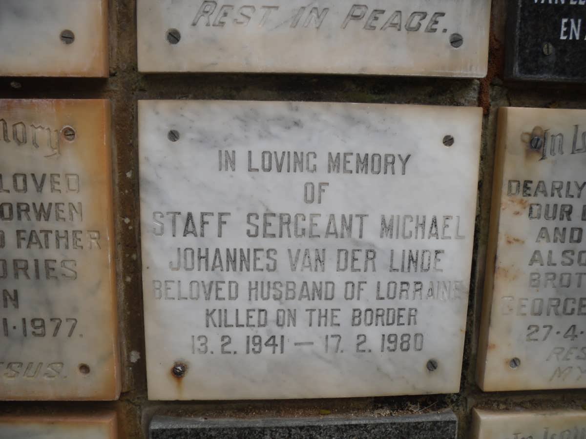 LINDE Michael Johannes, van der 1941-1980
