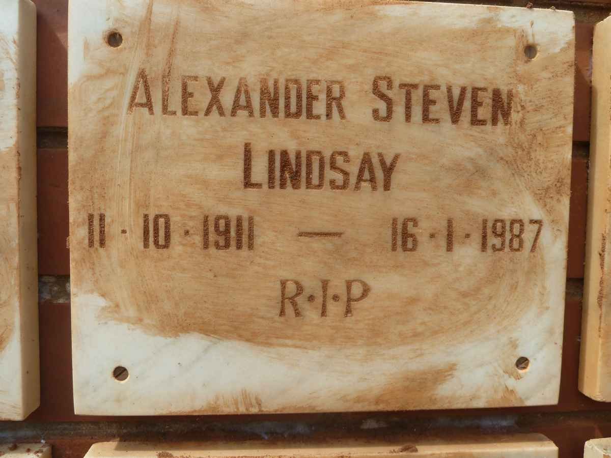 LINDSAY Alexander Steven 1911-1987