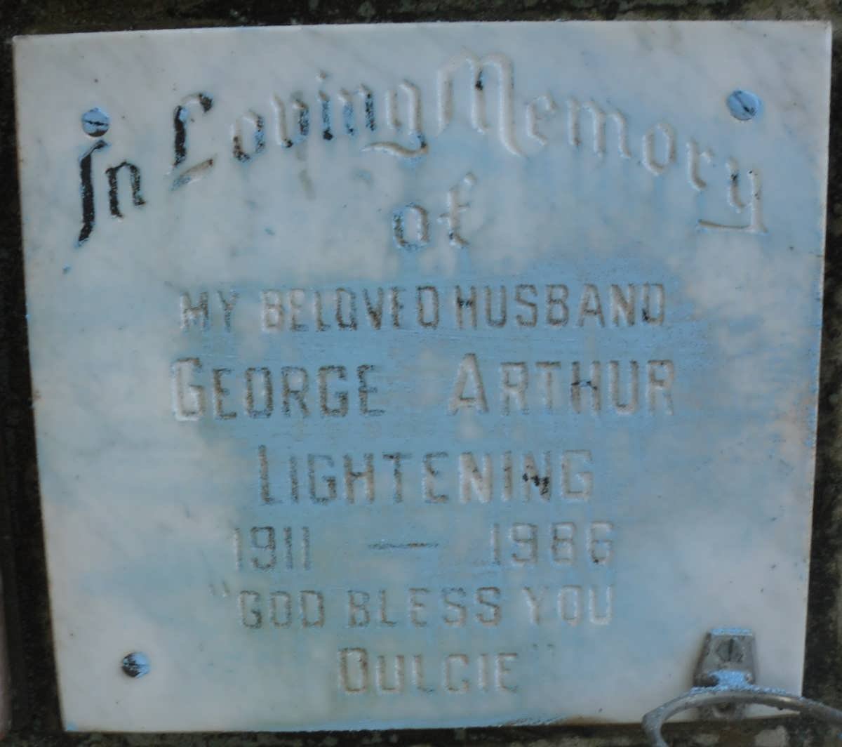 LIGHTENING George Arthur 1911-1986