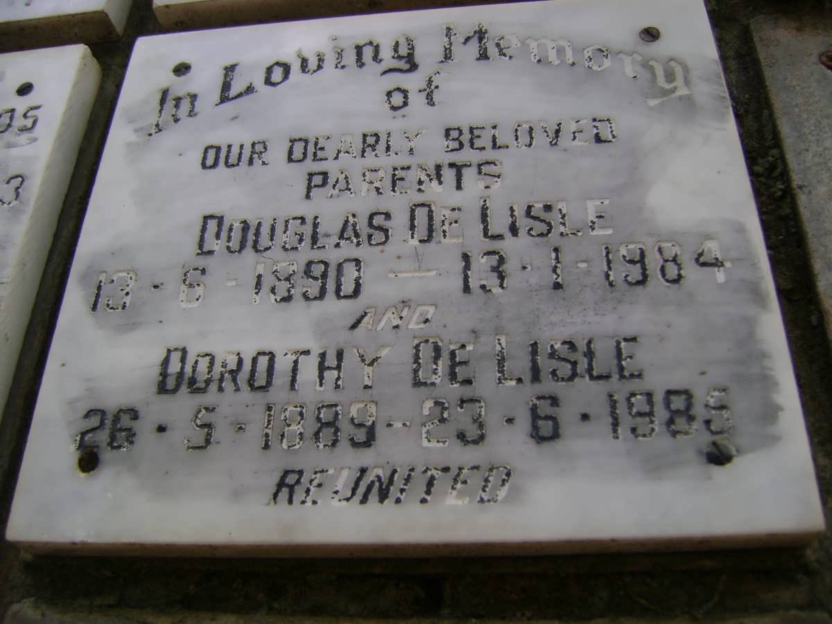 LISLE Douglas, de 1890-1984 &amp; Dorothy 1889-1985