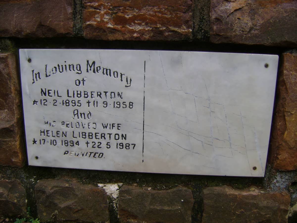 LIBBERTON Neil 1895-1958 &amp; Helen 1894-1987