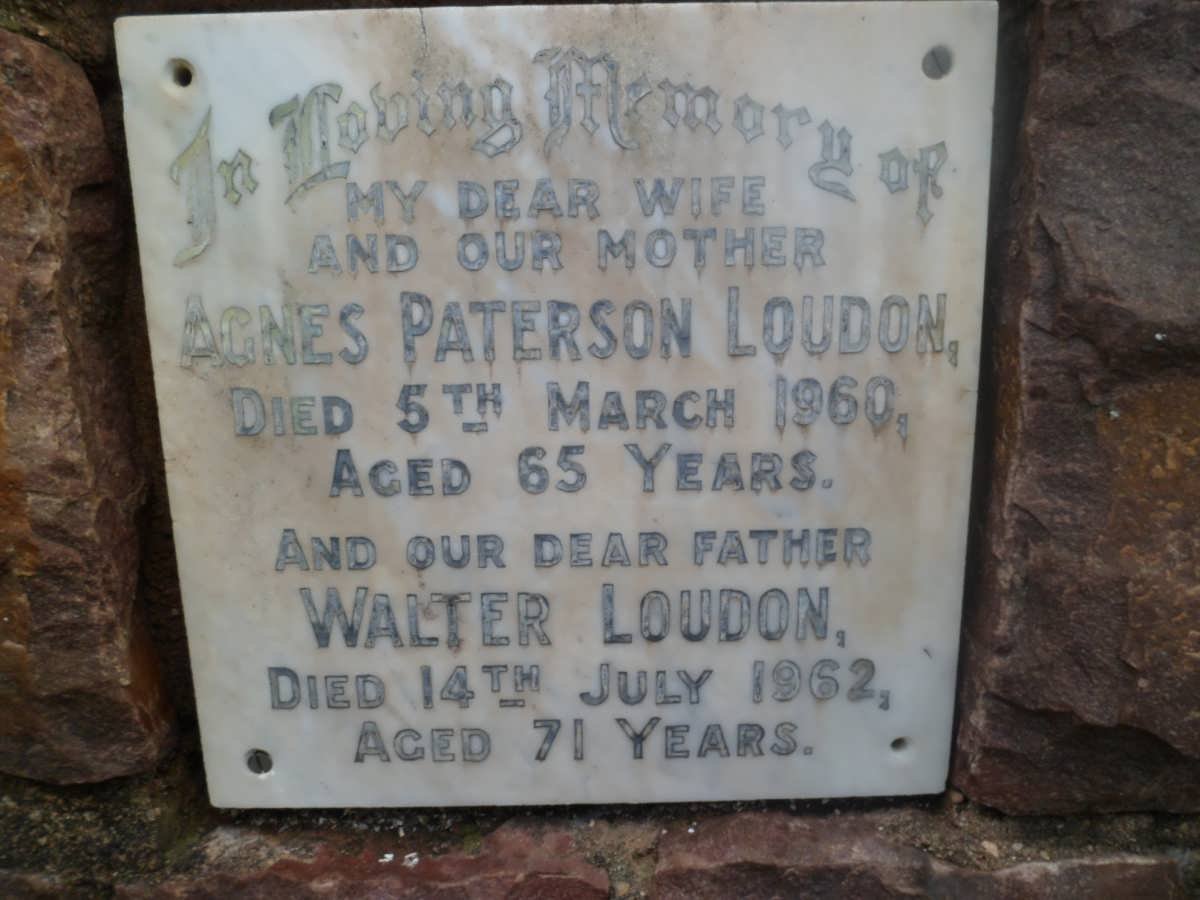 LOUDON Walter -1962 &amp; Agnes PATERSON -1960