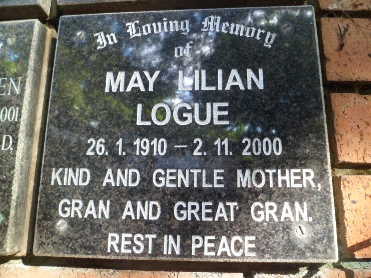 LOGUE May Lilian 1910-2000
