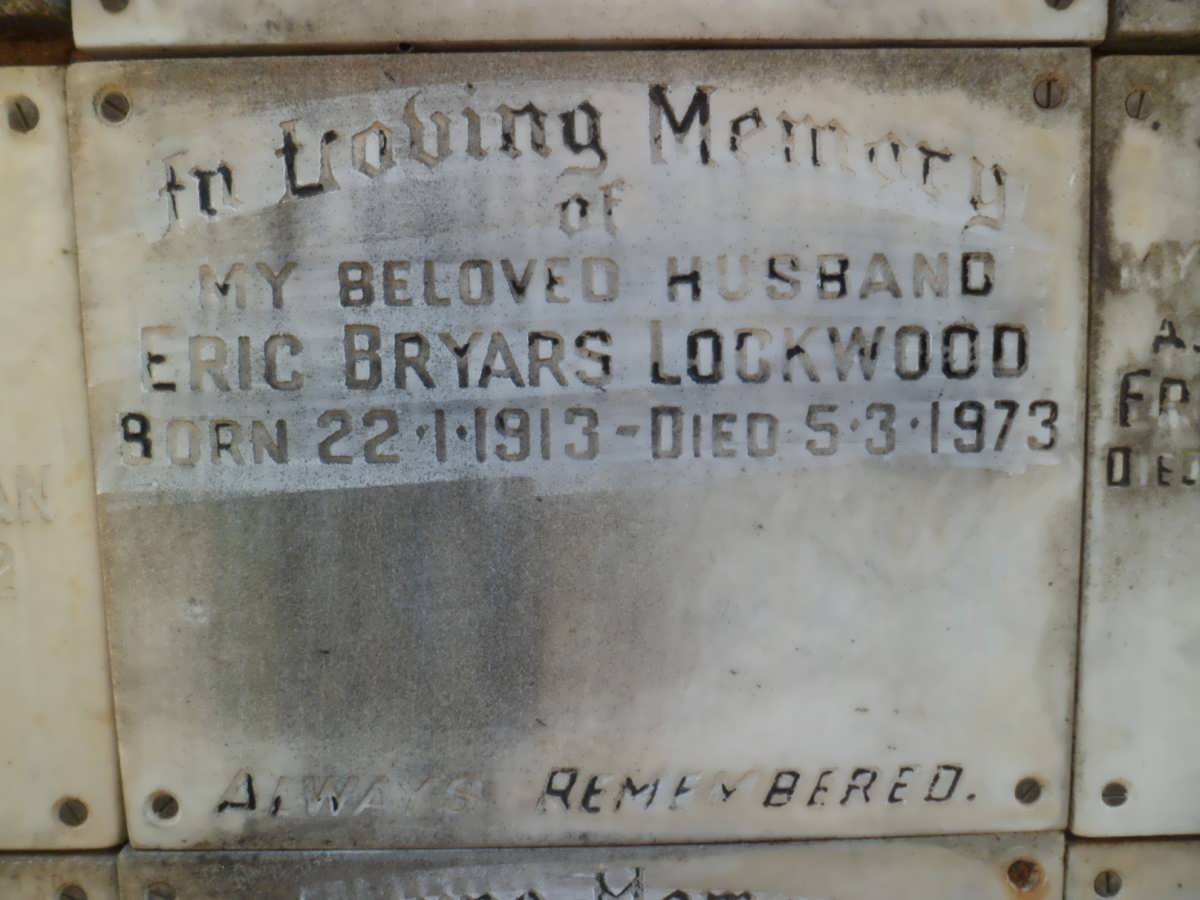 LOCKWOOD Eric Bryars 1913-1973