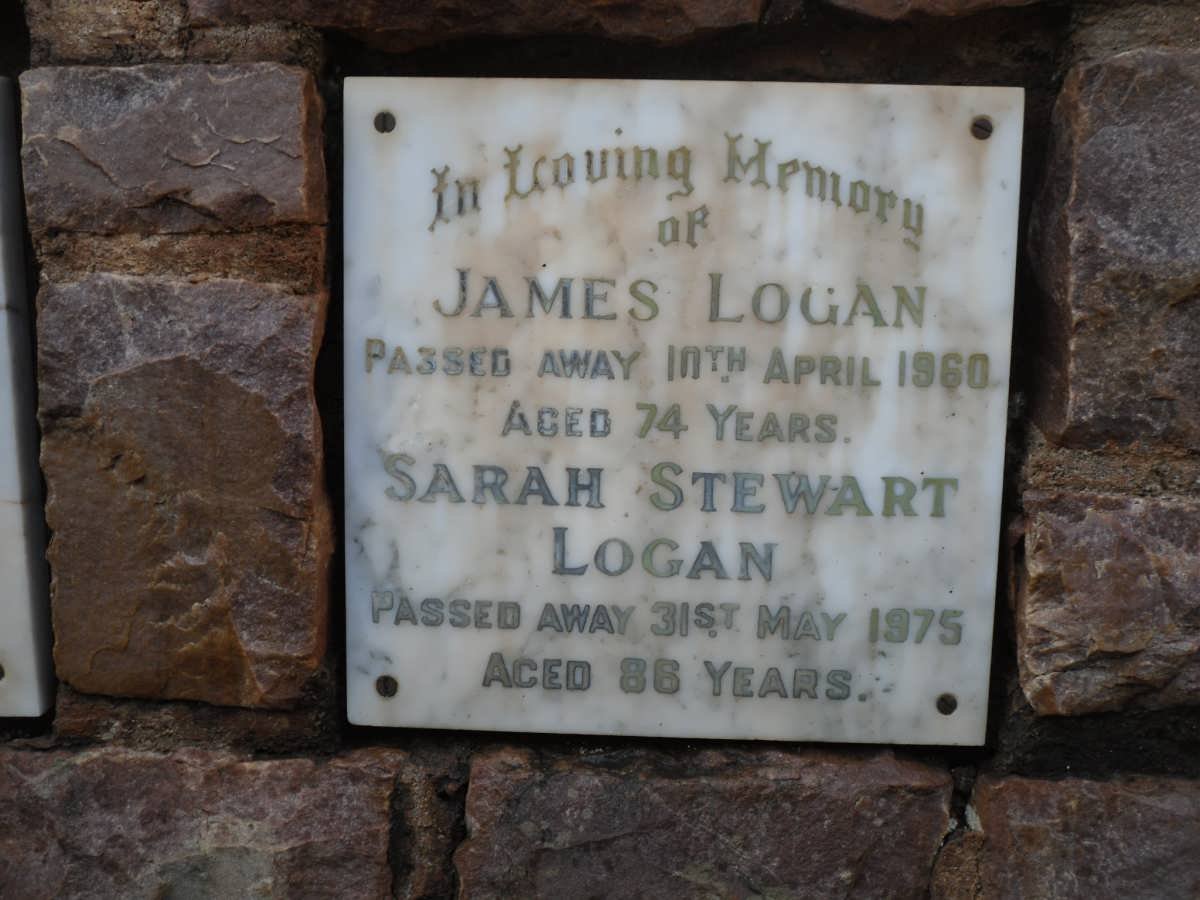 LOGAN James -1960 &amp; Sarah STEWART -1975