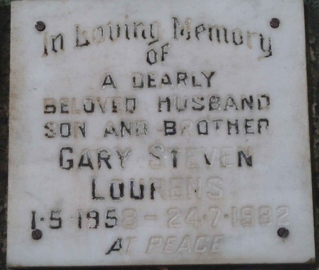 LOURENS Gary Steven 1958-1982