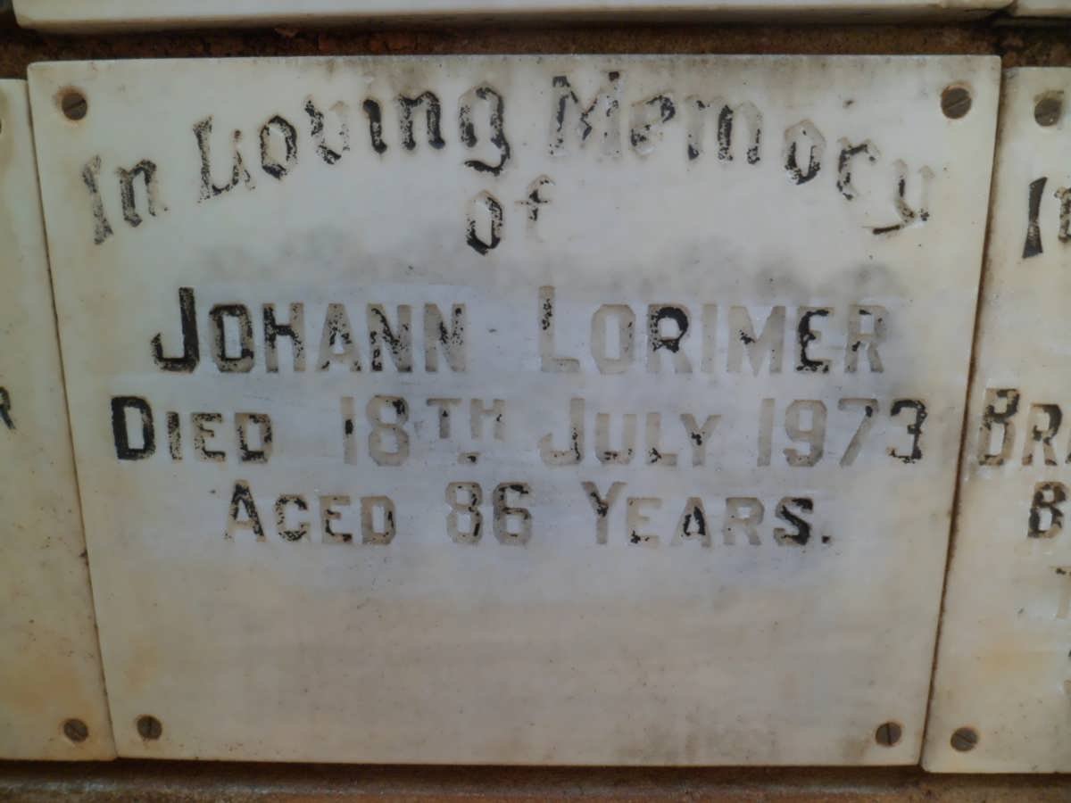 LORIMER Johann -1973