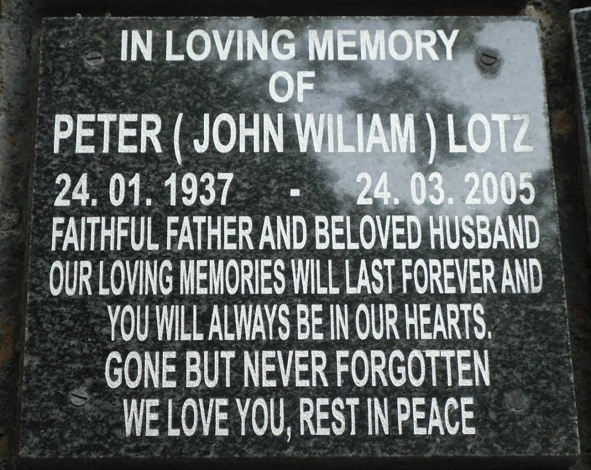 LOTZ John William 1937-2005